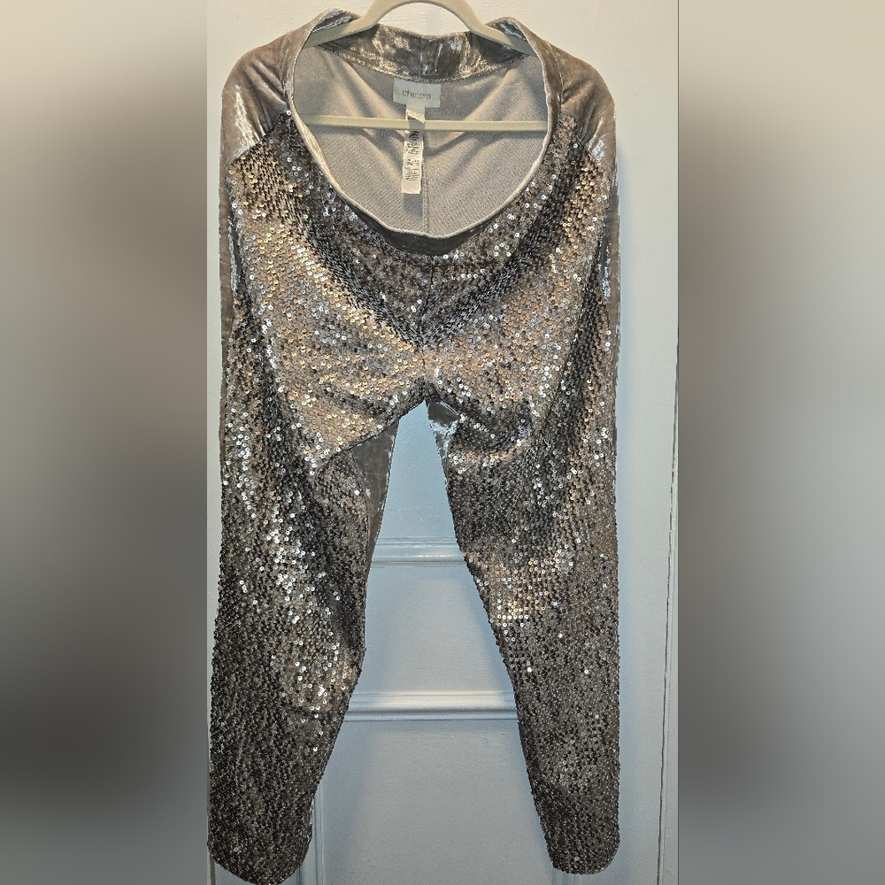 Chicos size 2.5 Silver Sequin Pants